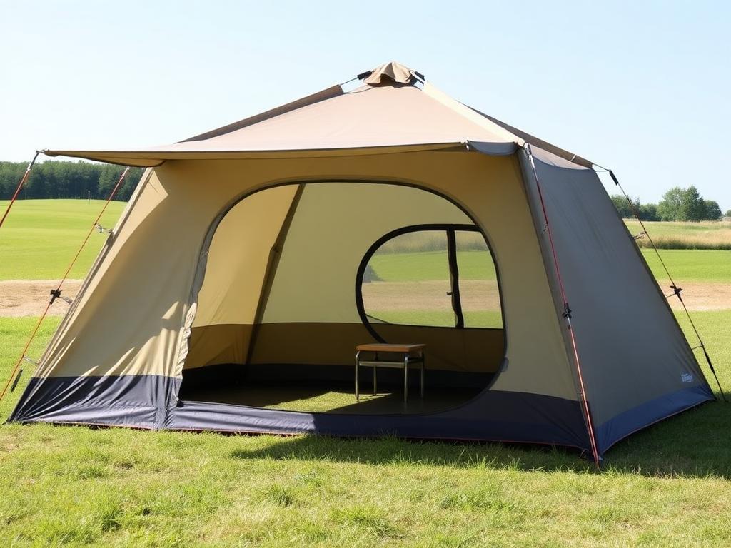 Four-Person Family Tent pitched outdoors