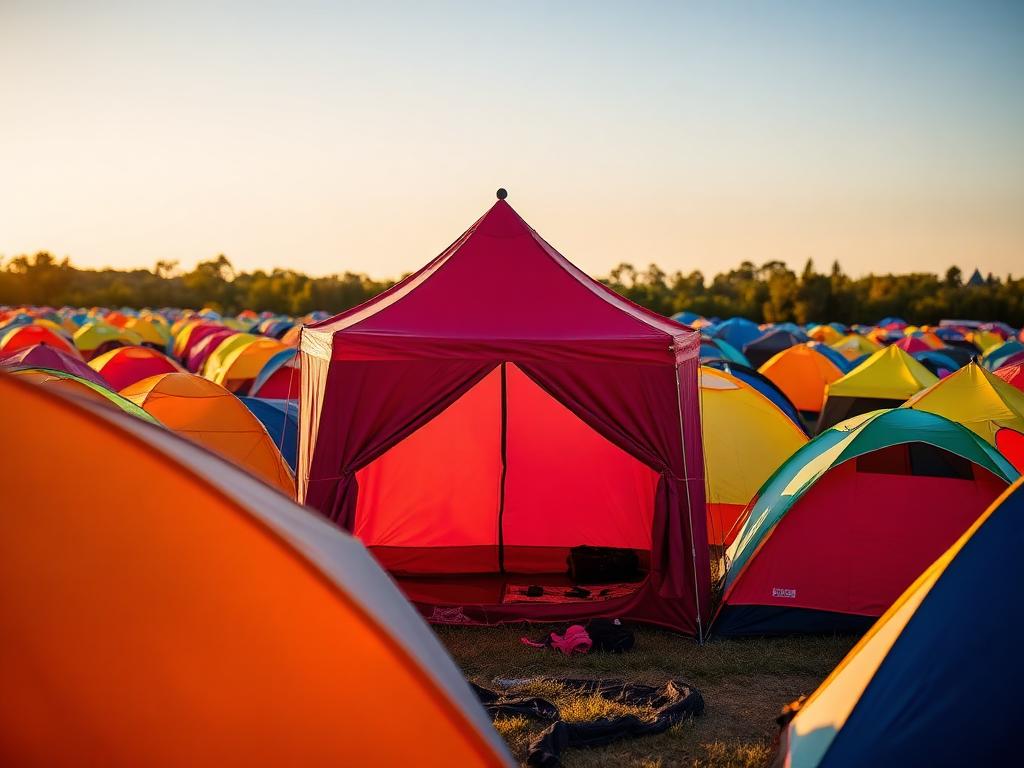Festival Pop-Up Tent pitched outdoors