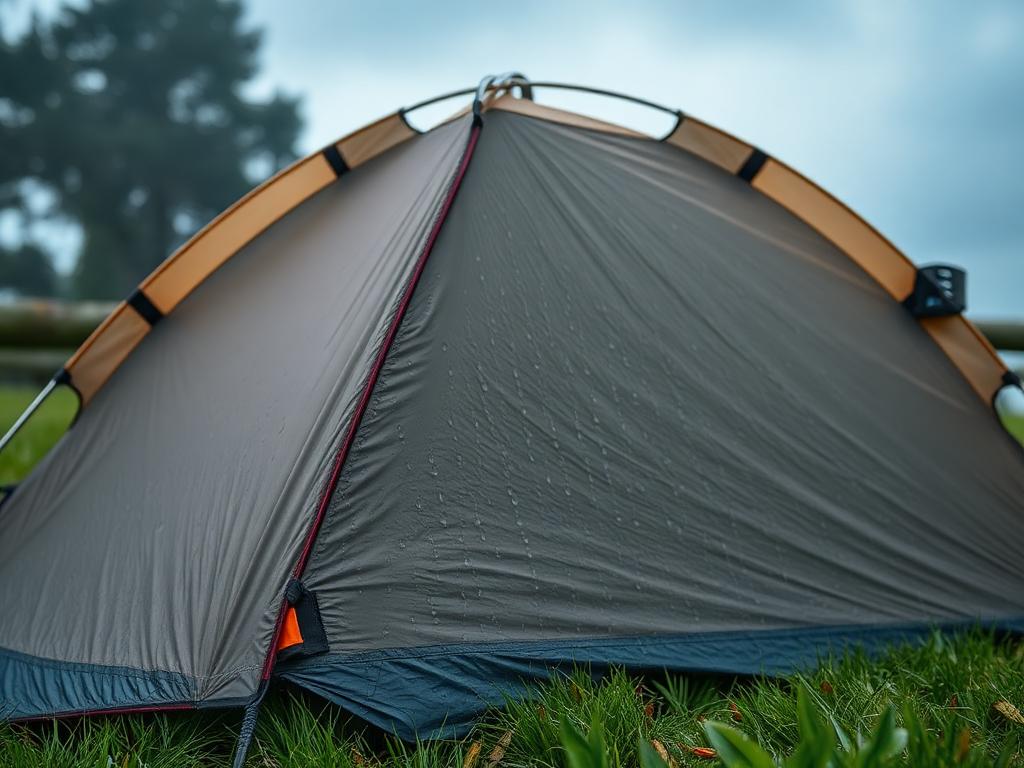 Waterproof Camping Tent pitched outdoors